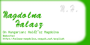 magdolna halasz business card